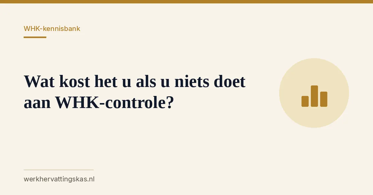Uitgelichte afbeelding bij het artikel: Wat kost het u als u niets doet aan WHK-controle?