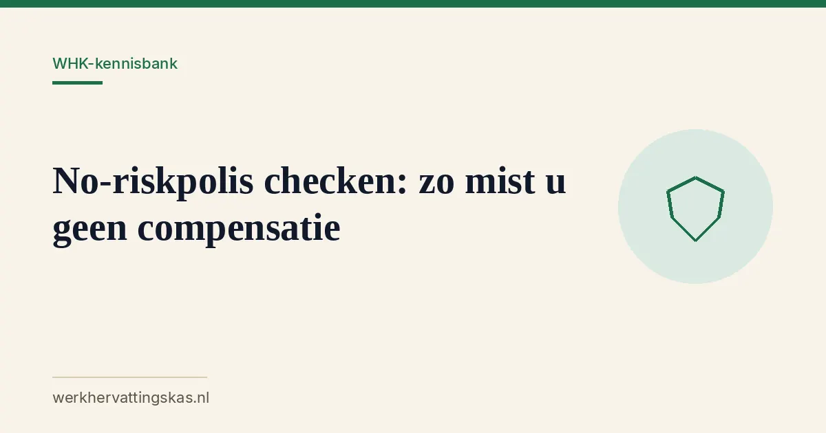 Uitgelichte afbeelding bij het artikel: No-riskpolis checken: zo mist u geen compensatie