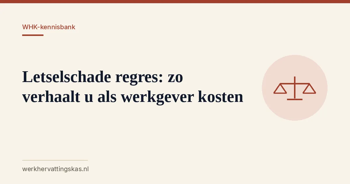 Uitgelichte afbeelding bij het artikel: Letselschade regres: zo verhaalt u als werkgever kosten