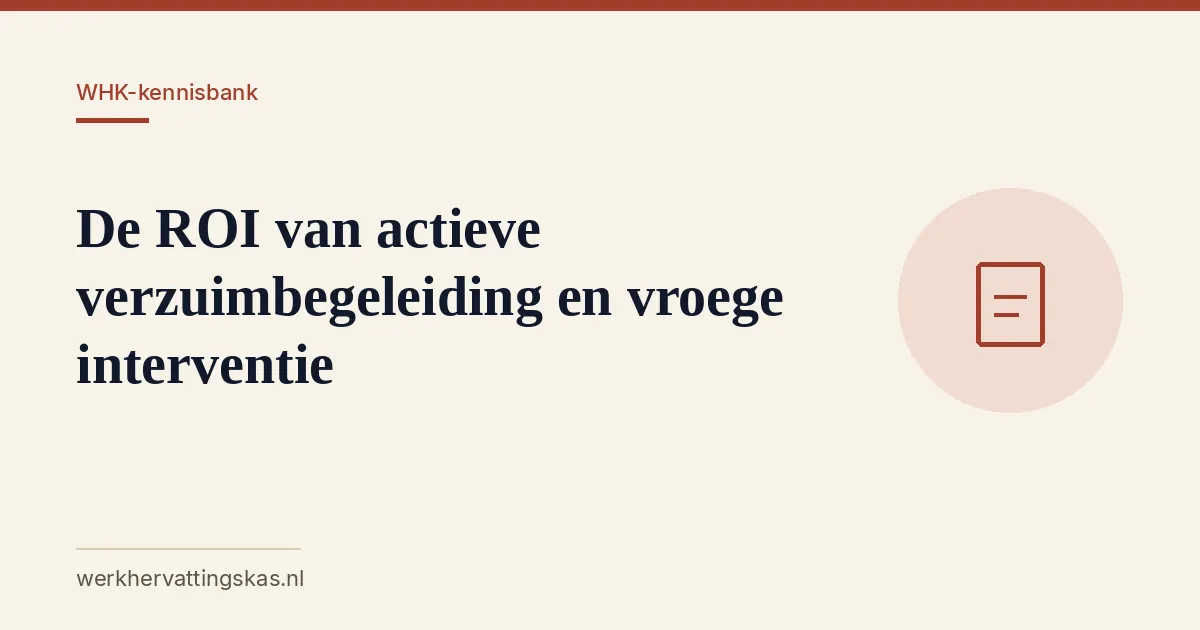 Uitgelichte afbeelding bij het artikel: De ROI van actieve verzuimbegeleiding en vroege interventie