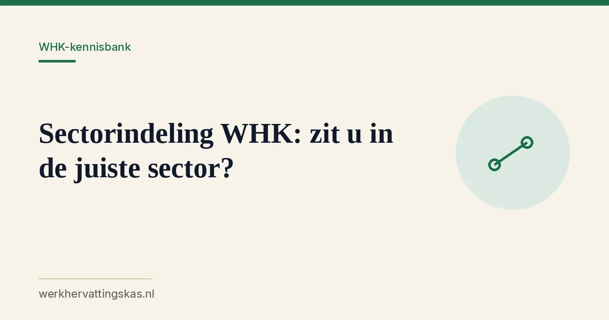 Uitgelichte afbeelding bij het artikel: Sectorindeling WHK: zit u in de juiste sector?