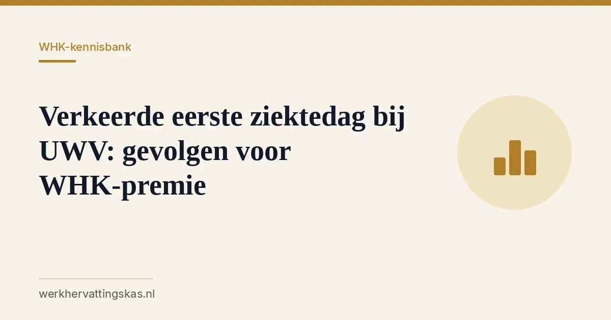 Uitgelichte afbeelding bij het artikel: Verkeerde eerste ziektedag bij UWV: gevolgen voor WHK-premie