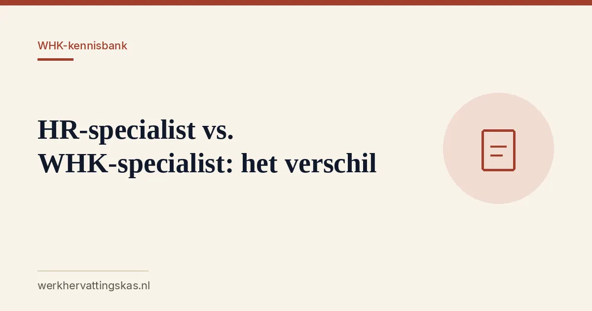 Uitgelichte afbeelding bij het artikel: HR-specialist vs. WHK-specialist: het verschil