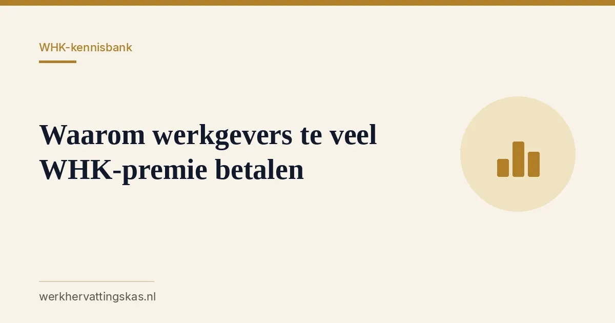 Uitgelichte afbeelding bij het artikel: Waarom werkgevers te veel WHK-premie betalen